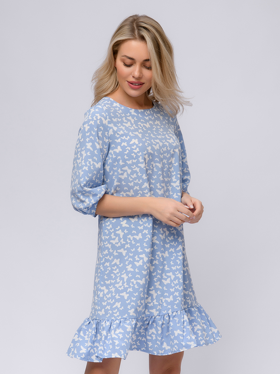 

Платье женское 1001dress 100918 голубое 42 RU, Голубой, 100918
