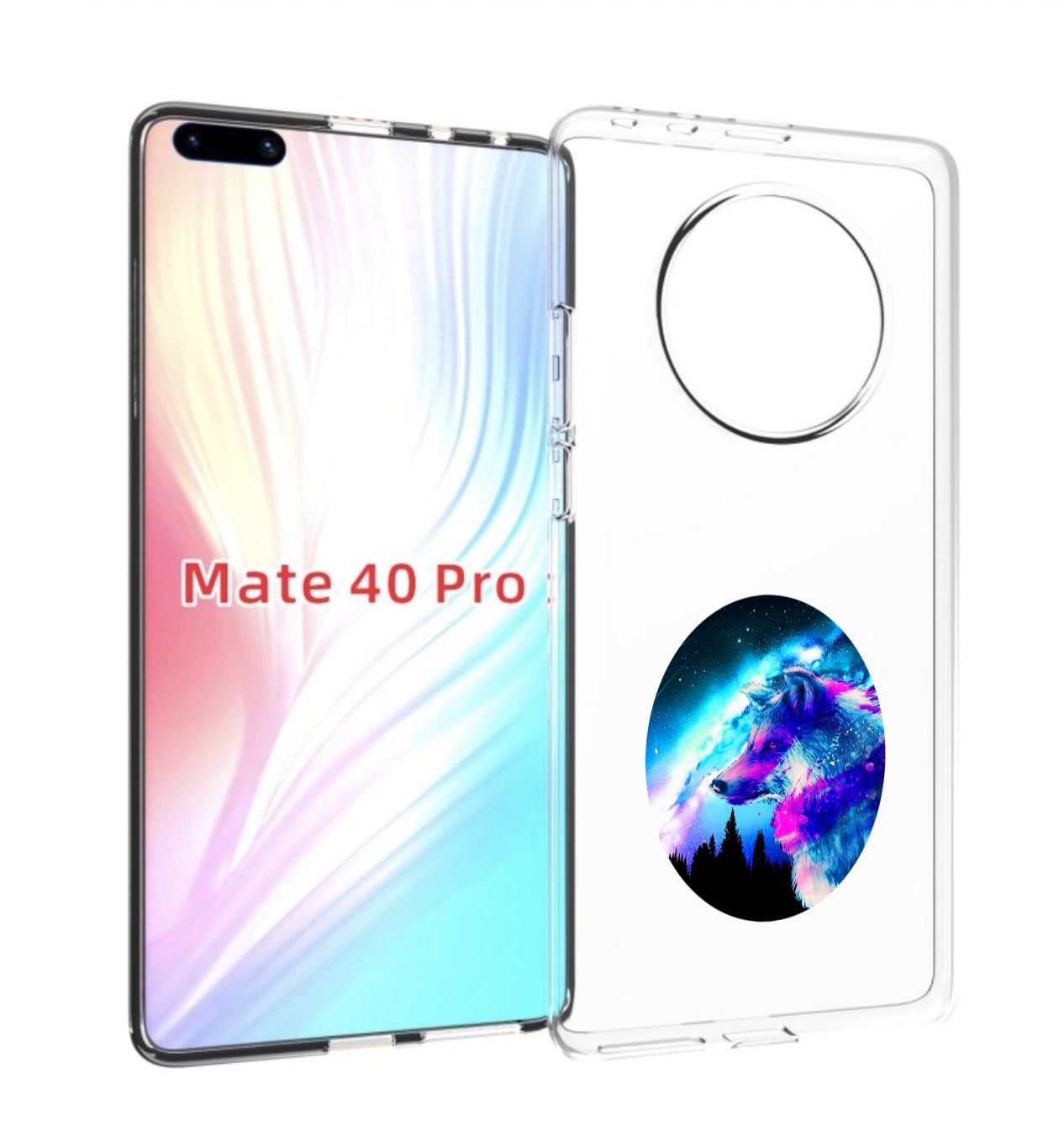 

Чехол MyPads голубой волк для Huawei Mate 40 Pro (NOH-NX9), Прозрачный, Tocco