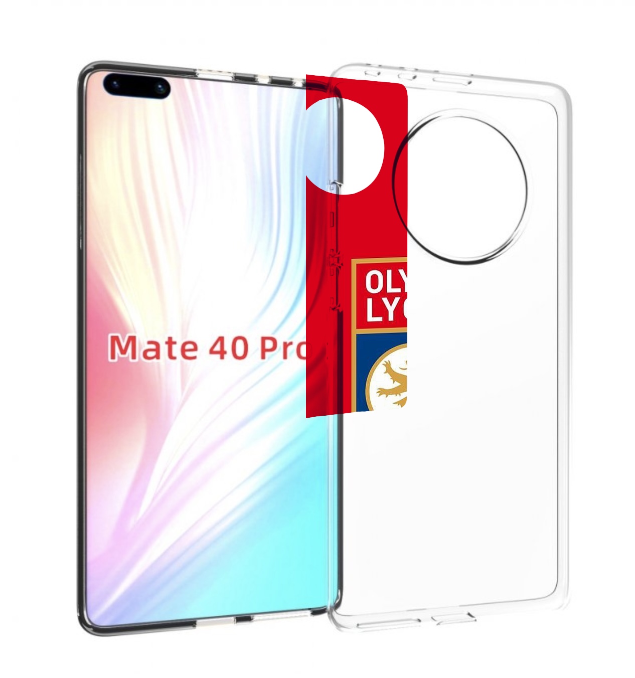 

Чехол MyPads фк лион эмблема для Huawei Mate 40 Pro (NOH-NX9), Прозрачный, Tocco