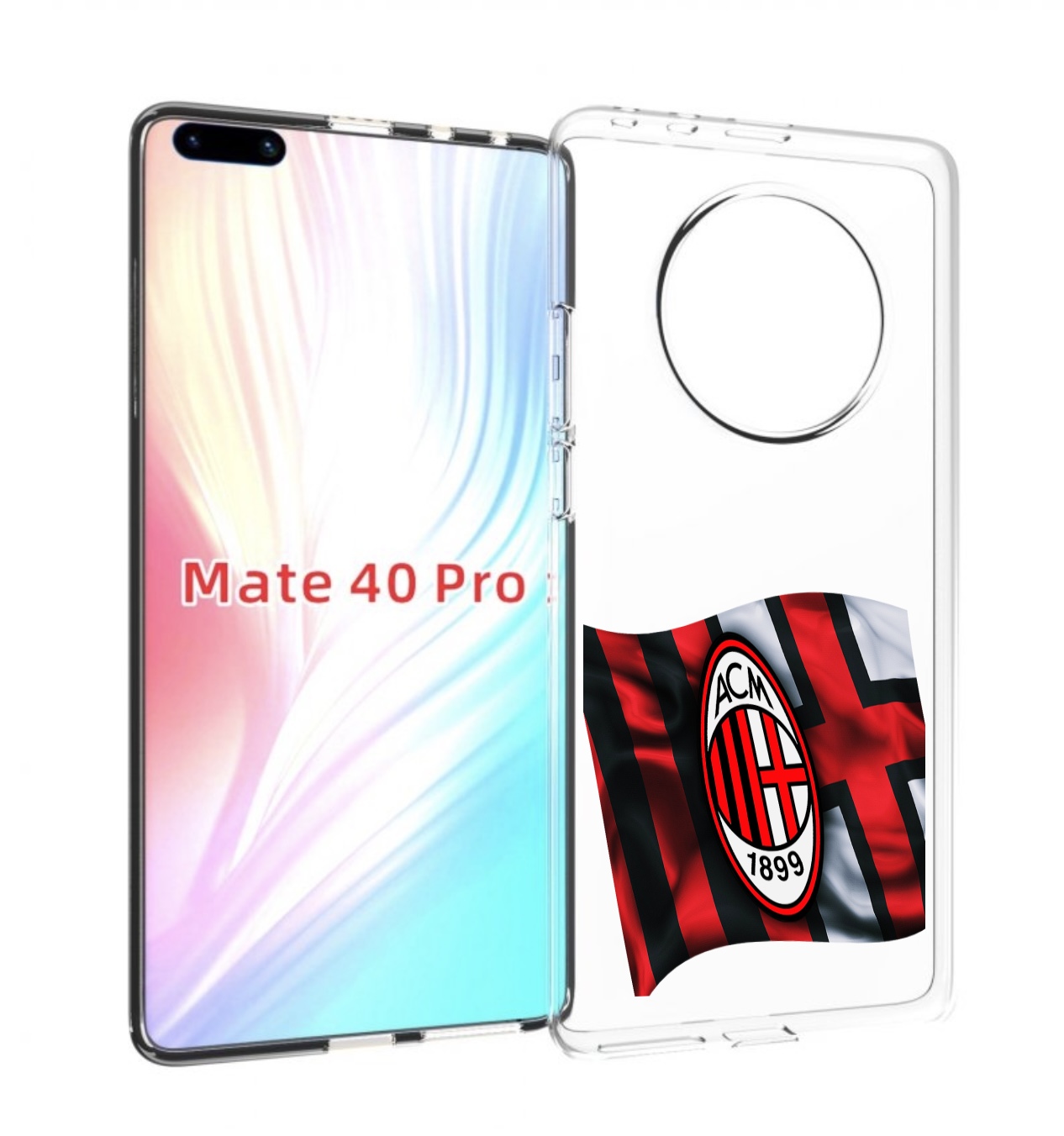 Чехол MyPads фк милан мужской для Huawei Mate 40 Pro (NOH-NX9)