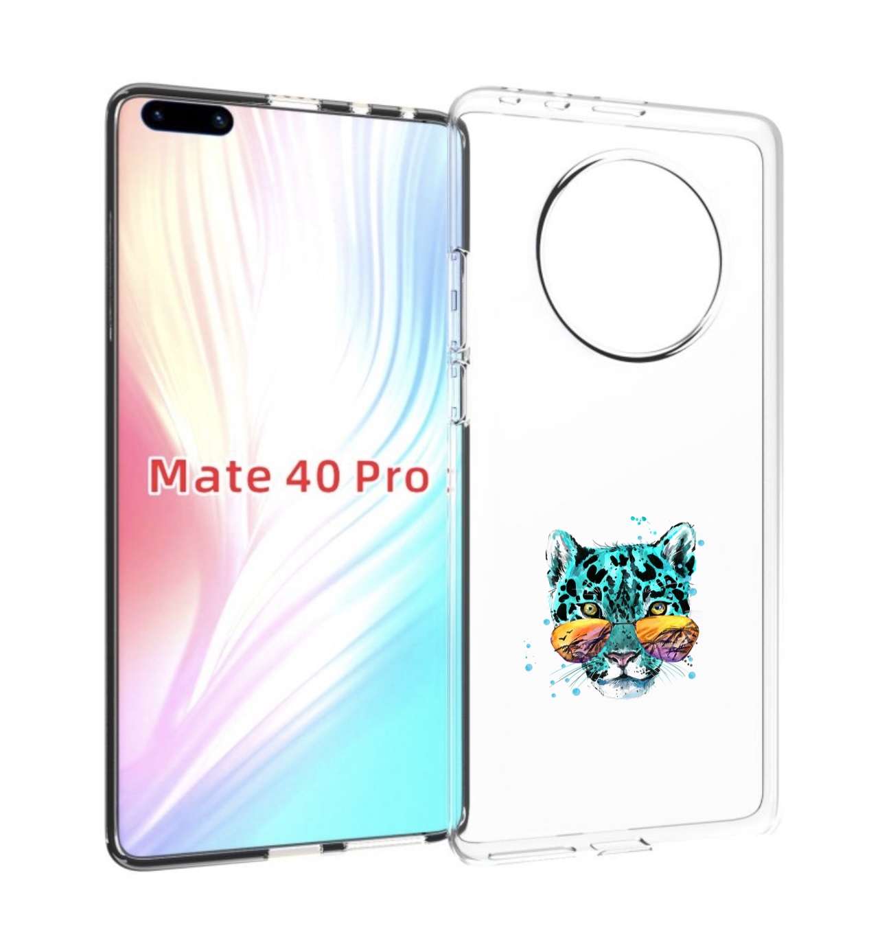 

Чехол MyPads голубой лео для Huawei Mate 40 Pro (NOH-NX9), Прозрачный, Tocco
