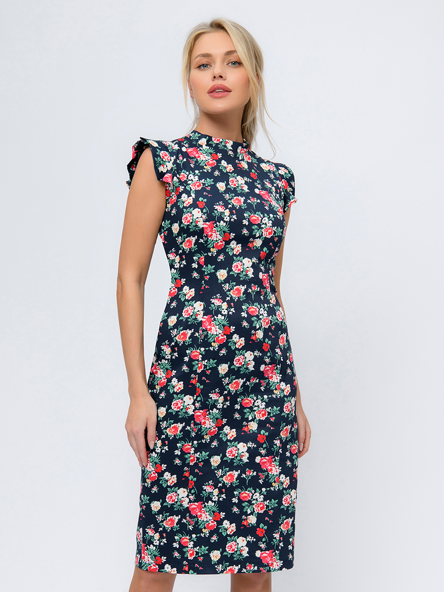

Платье женское 1001dress 101036 разноцветное 50 RU, Разноцветный, 101036