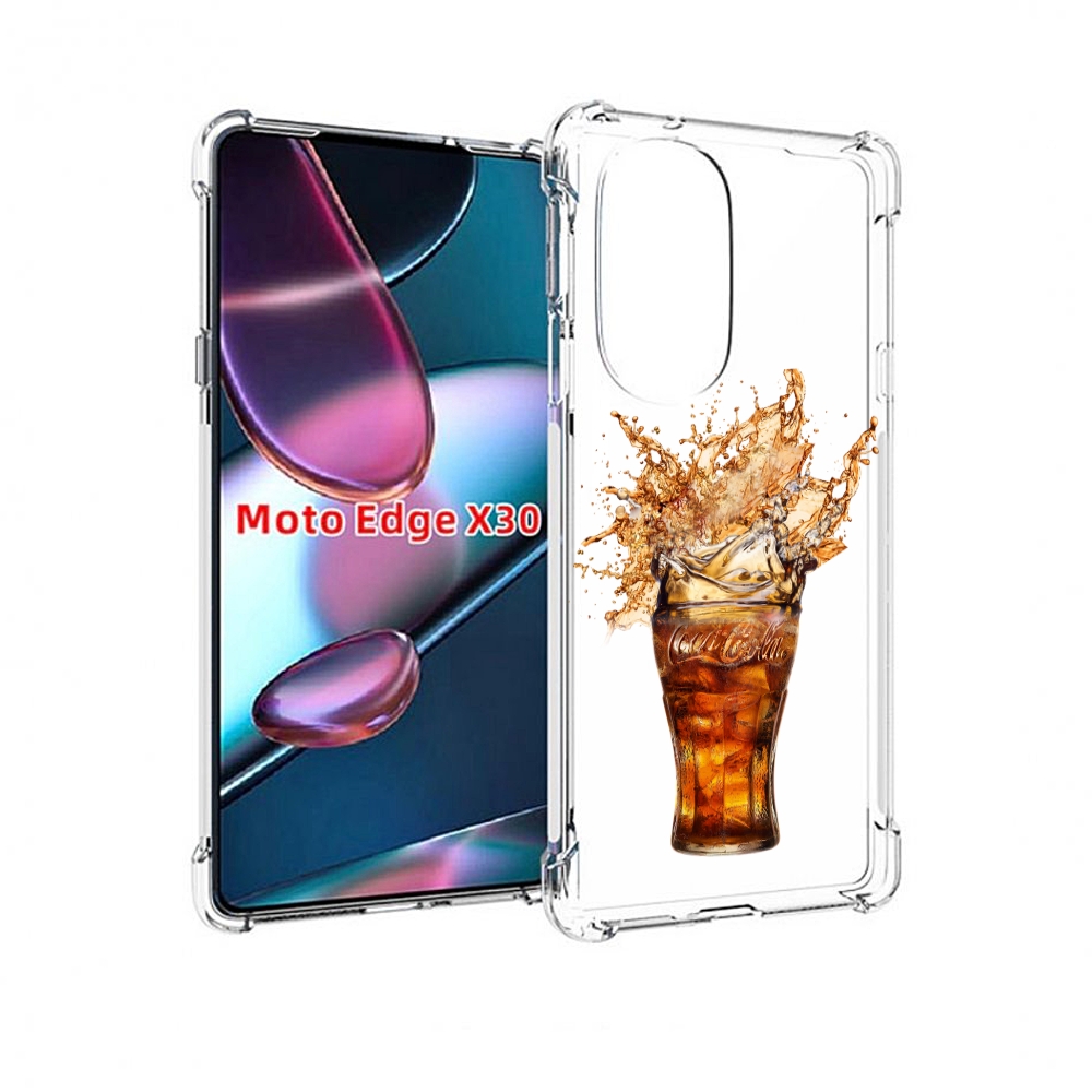 

Чехол MyPads Кола-в-стакане для Motorola Moto Edge X30, Прозрачный, Tocco