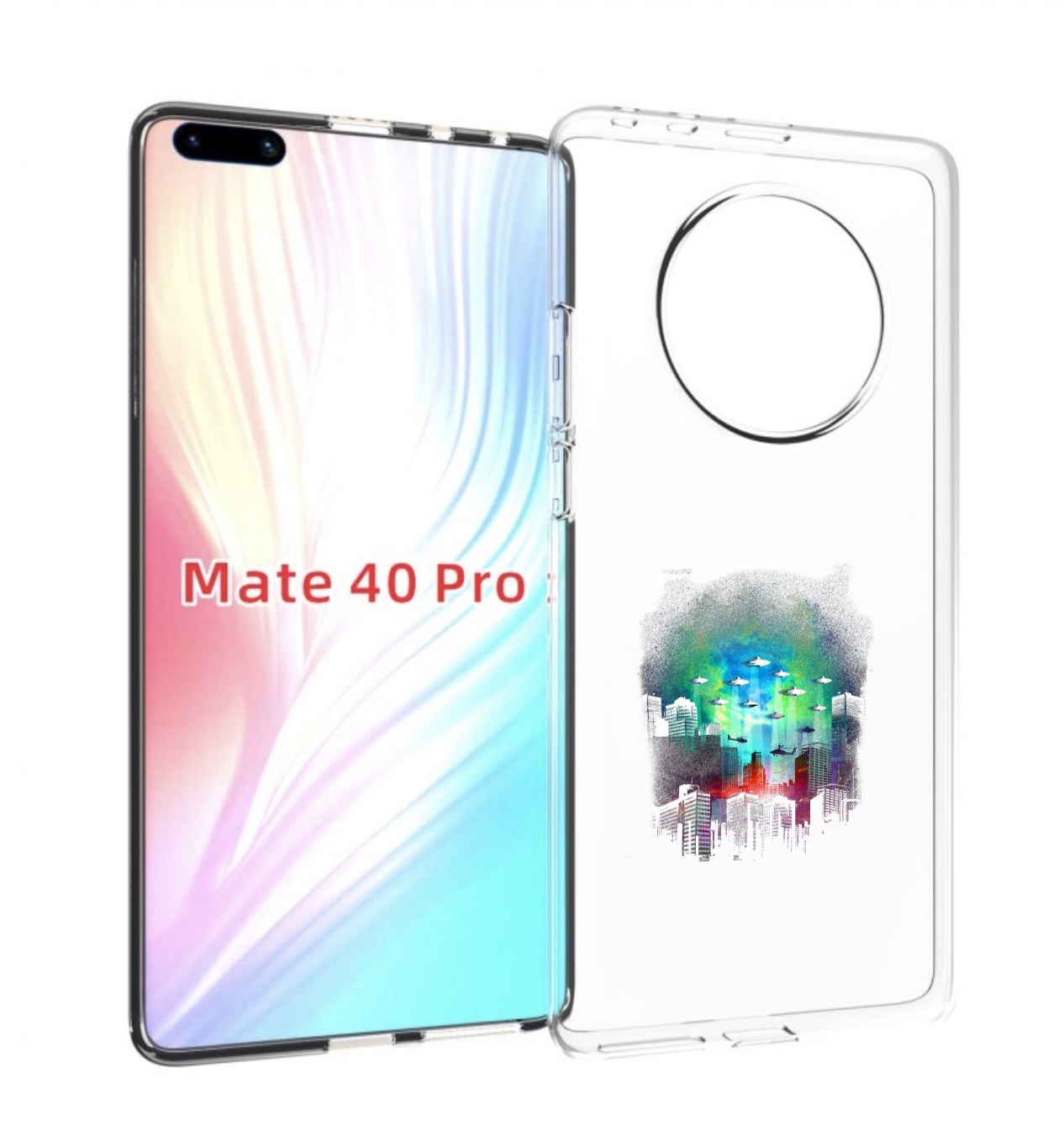 Чехол MyPads город в свечении для Huawei Mate 40 Pro (NOH-NX9)