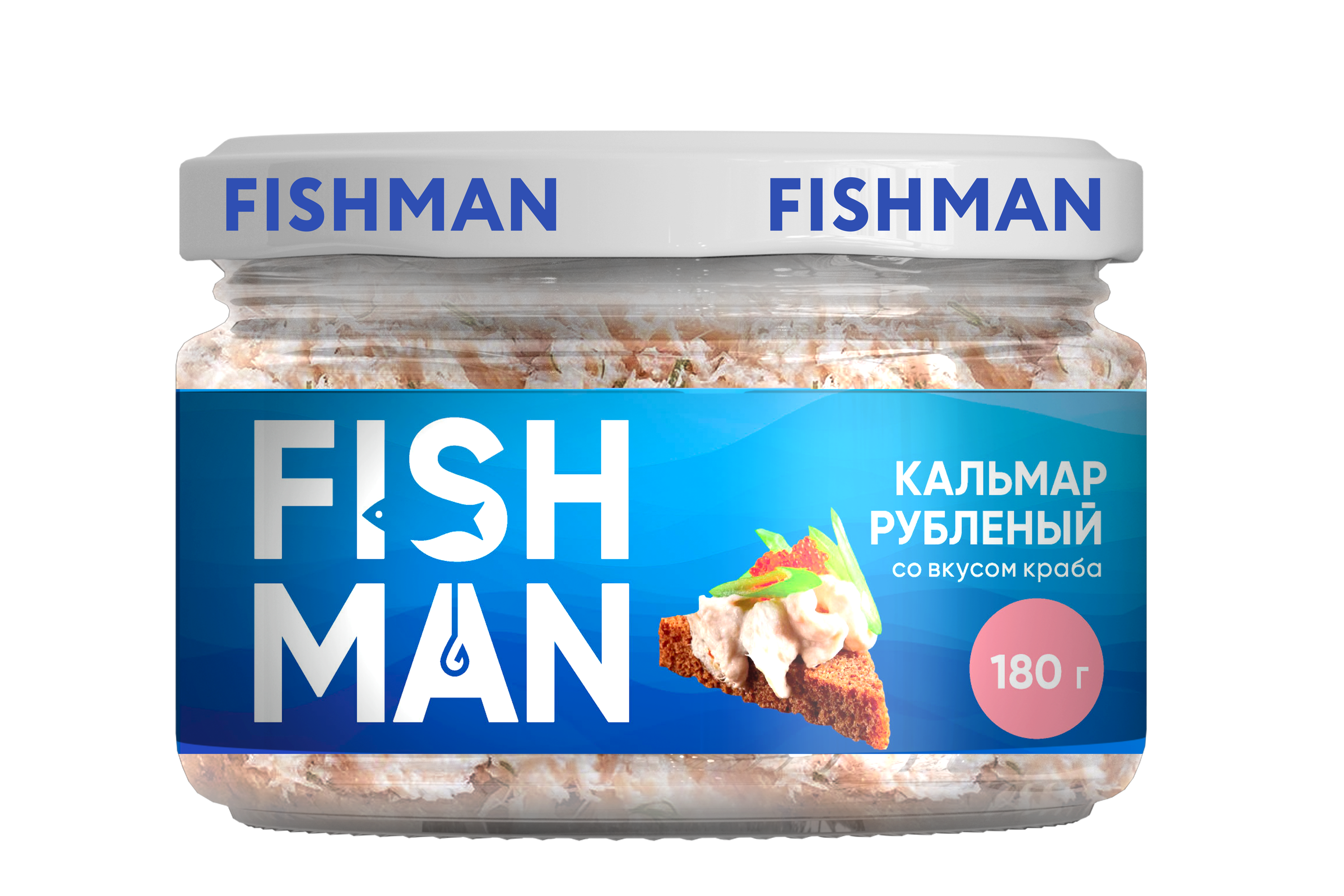 

Рыба Fishman рубленая, кальмар рубленный, со вкусом краба, 180 г