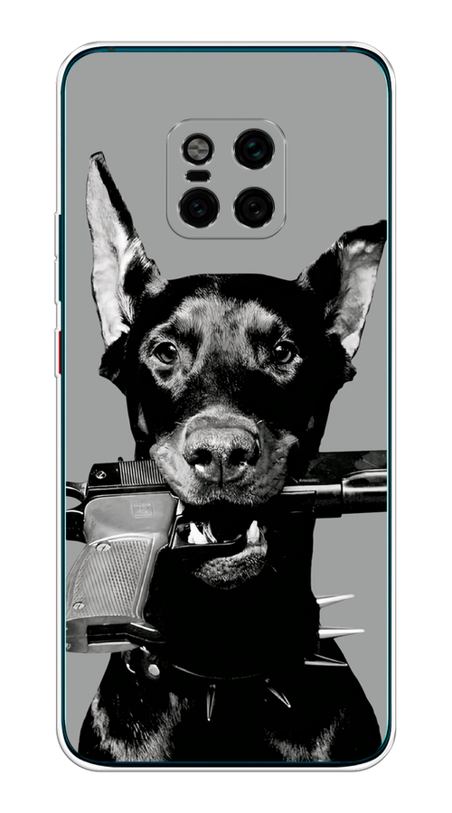 

Чехол Awog на Huawei Mate 20 Pro "Доберман", Серый, 67050-1