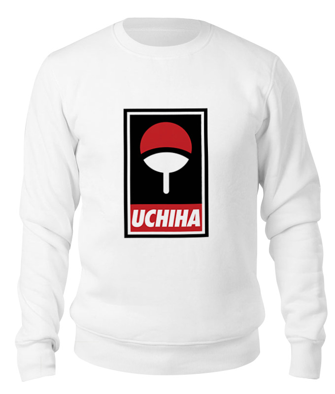 

Свитшот унисекс Printio Клан учиха (наруто) белый XL, Клан учиха (наруто)