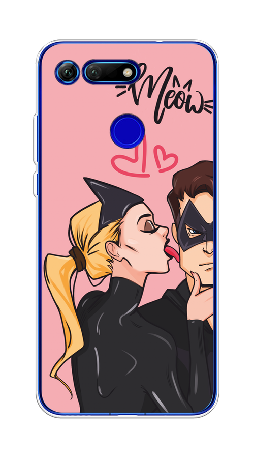 

Чехол Awog на Honor V20 "Kiss of Cat Woman", Розовый;черный;бежевый, 67350-1