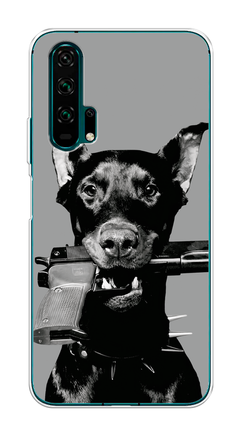 

Чехол Awog на Honor 20 Pro "Доберман", Серый, 69350-1