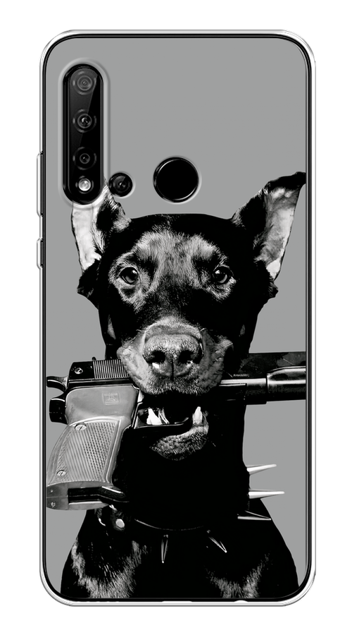 

Чехол Awog на Huawei P20 Lite 2019/Nova 5i "Доберман", Серый, 69750-1