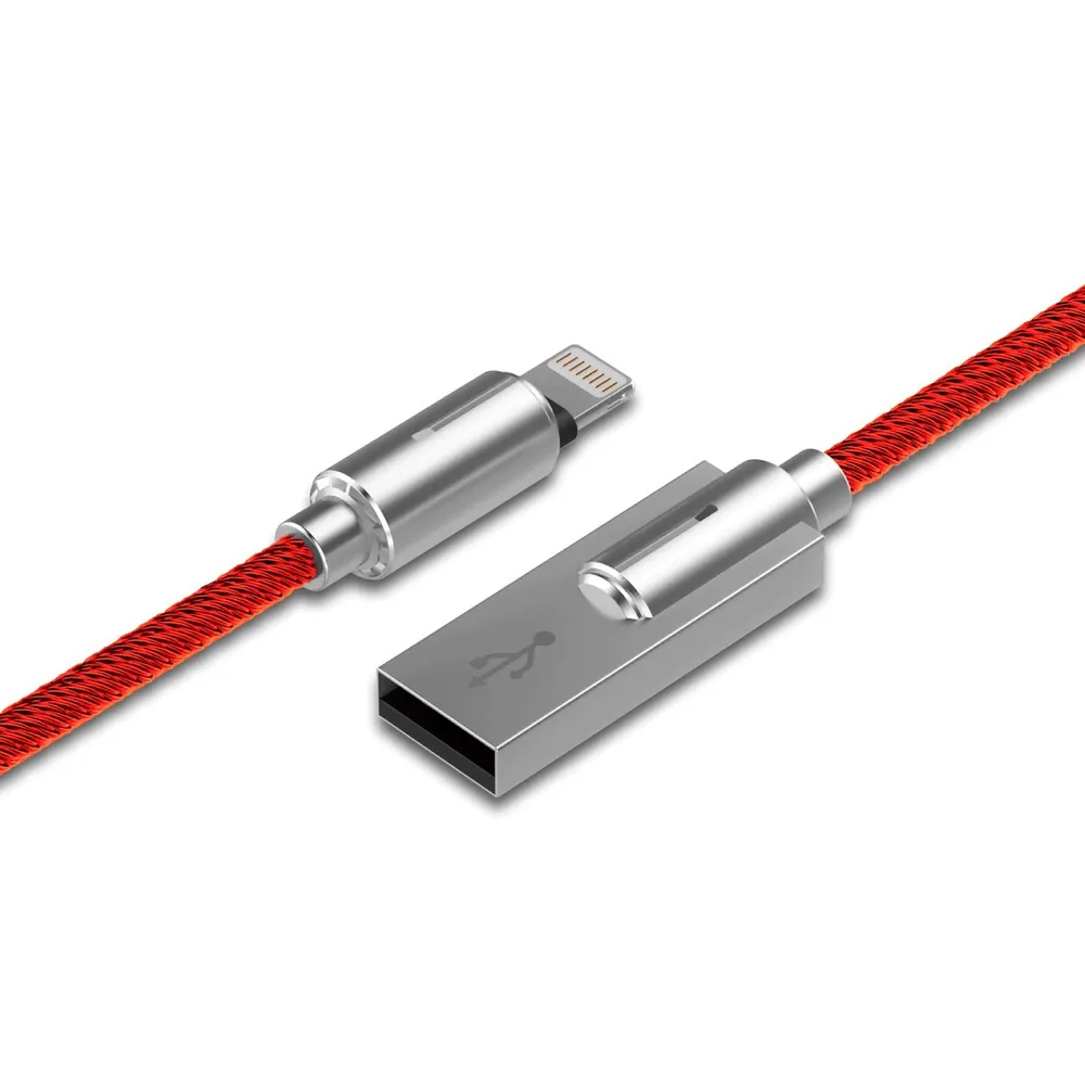 Кабель Devia USB - Lightning Storm Zinc Alloy красный