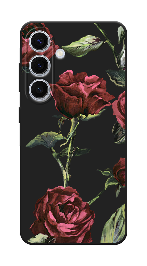 

Чехол Awog на Samsung Galaxy S24 FE 5G "Бордовые розы фон", Бордовый, 2109952-1