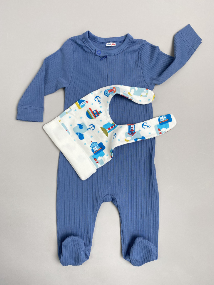 Комплект одежды детский YOULALA Рибана, темно-синий джинсовый, 74 футболка трикотажная рибана в ассортименте рр