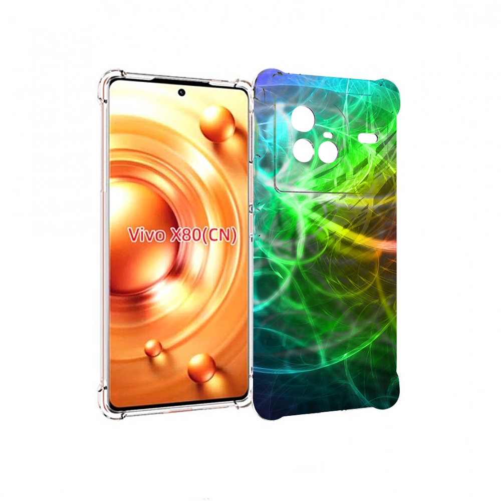 

Чехол Mypads Разноцветная-Абстракция-Линиями Для Vivo X80, Прозрачный, Tocco