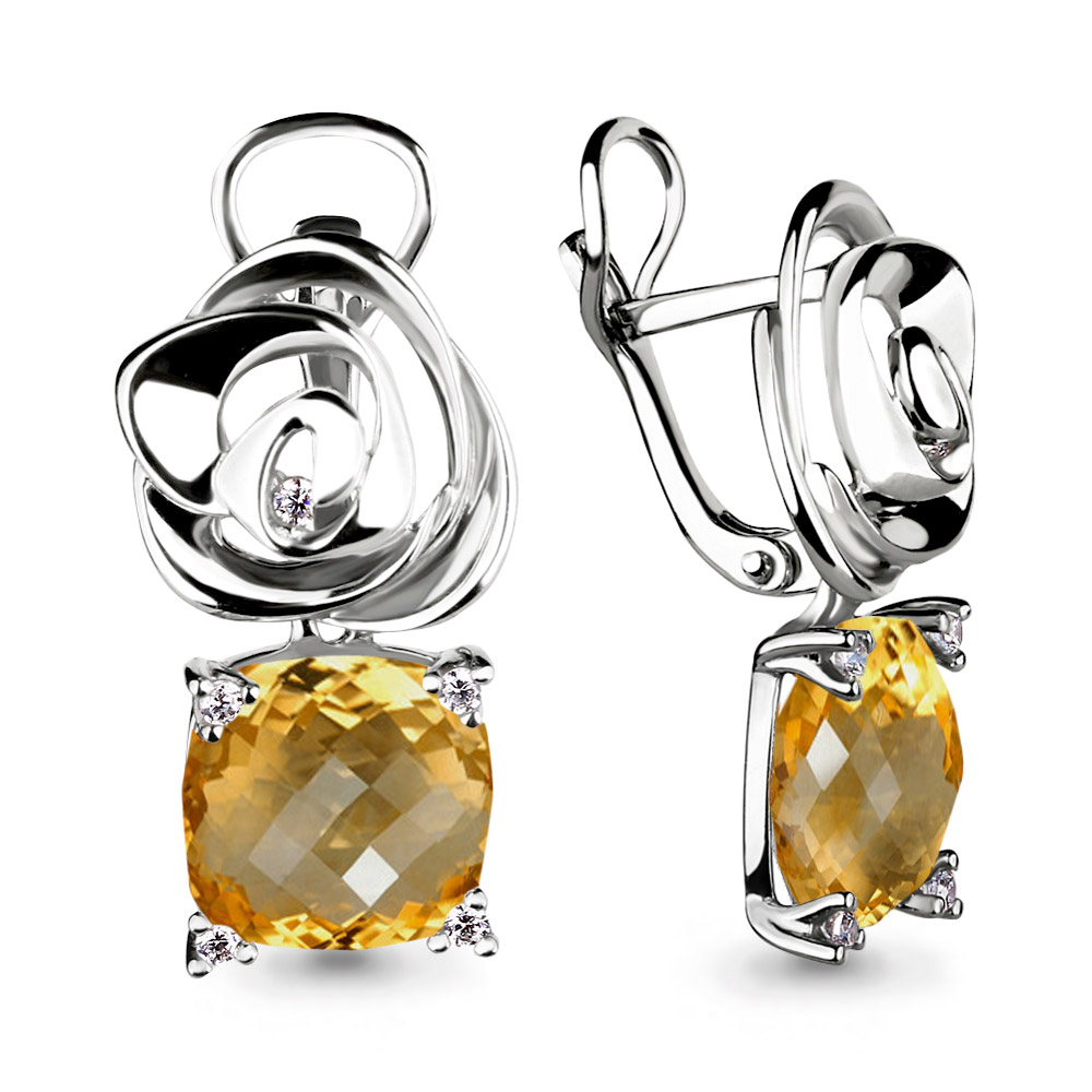 

Серьги из серебра с фианитом Aquamarine 4493506_925_р, 4493506_925_р