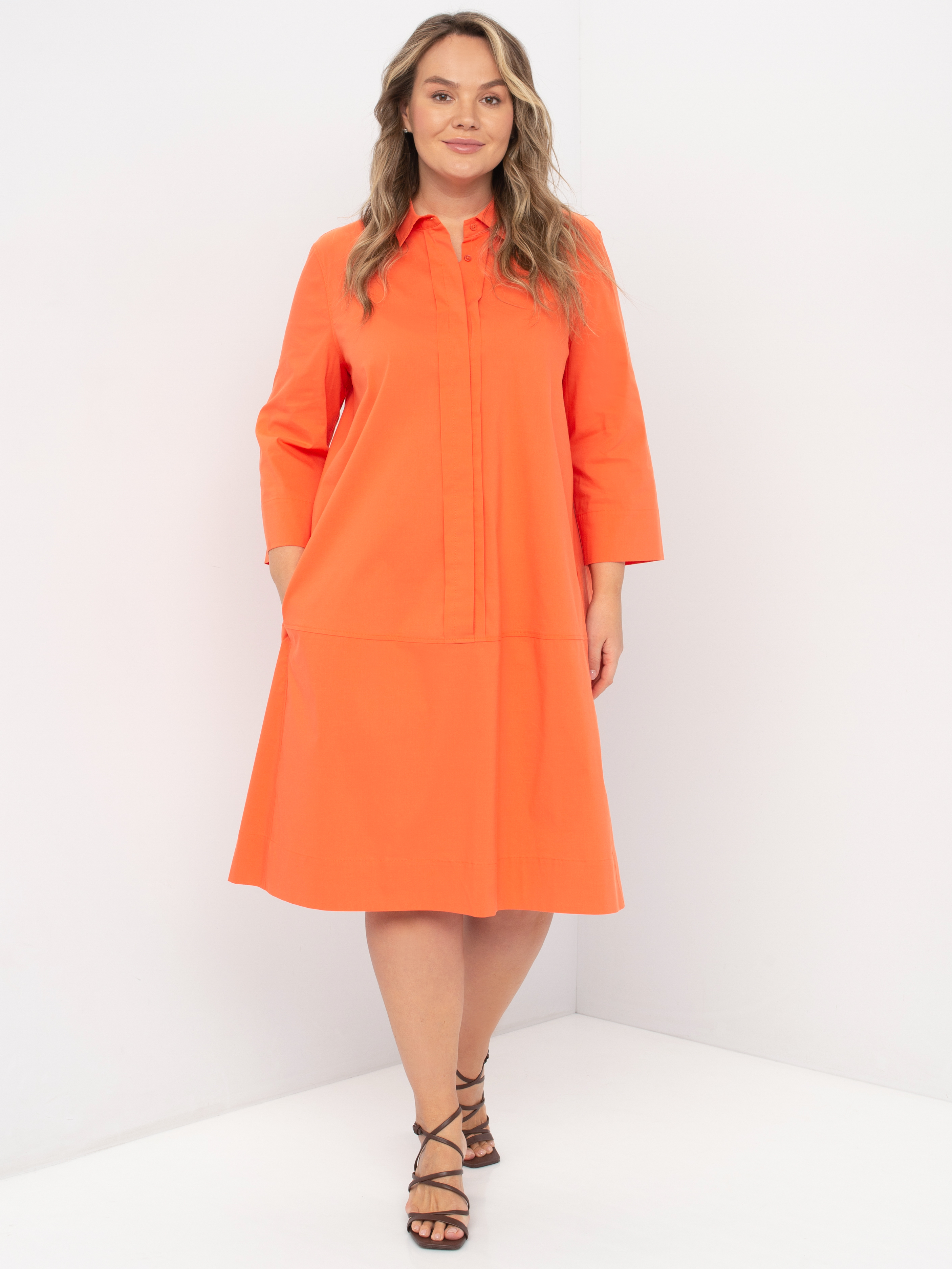 

Платье женское SAMOON by GERRY WEBER 180003-21004-6470 оранжевое 42, 180003-21004-6470