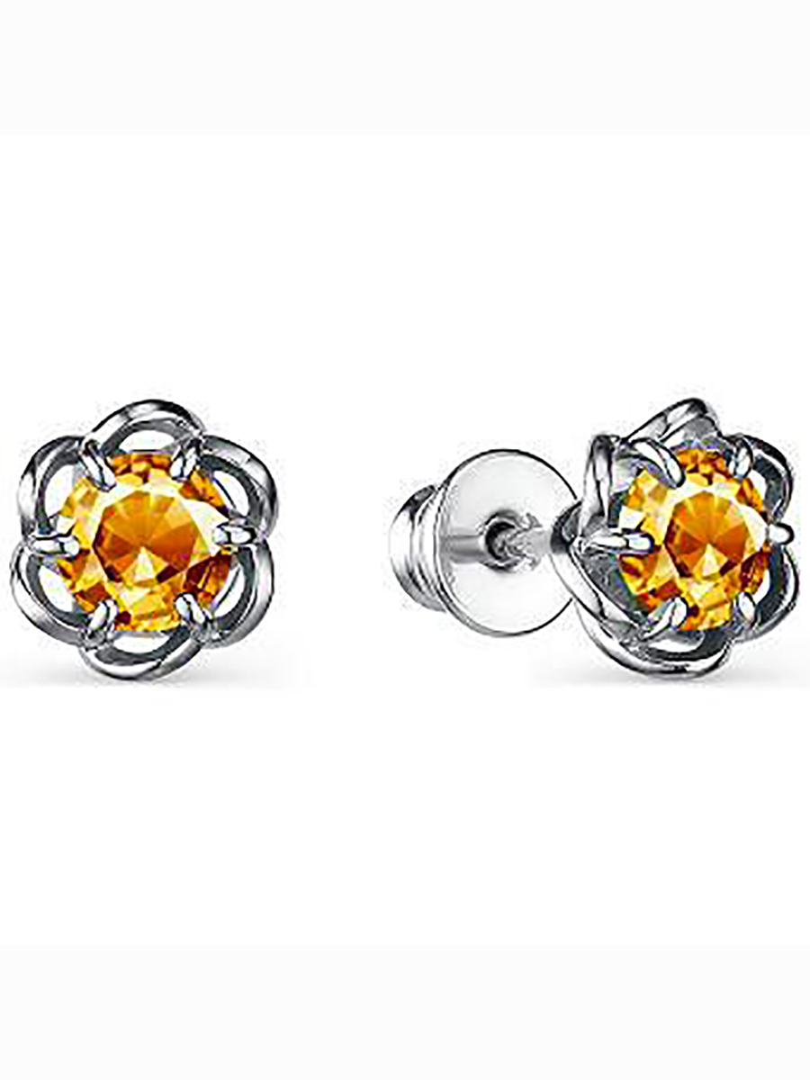 

Серьги с 2 цитринами из серебра Алкор серебро 02-2145_00ЦТ-00, 02-2145_00ЦТ-00