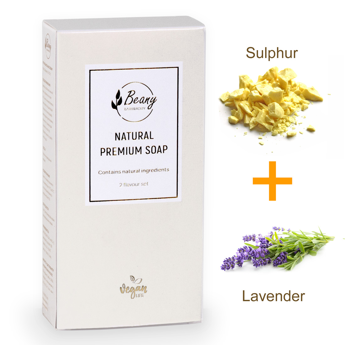 Подарочный набор турецкого мыла Beany Sulphur + Lavender 120 г х 2 шт. подарочный набор турецкого мыла beany sulphur verbena 2 шт по 120 г