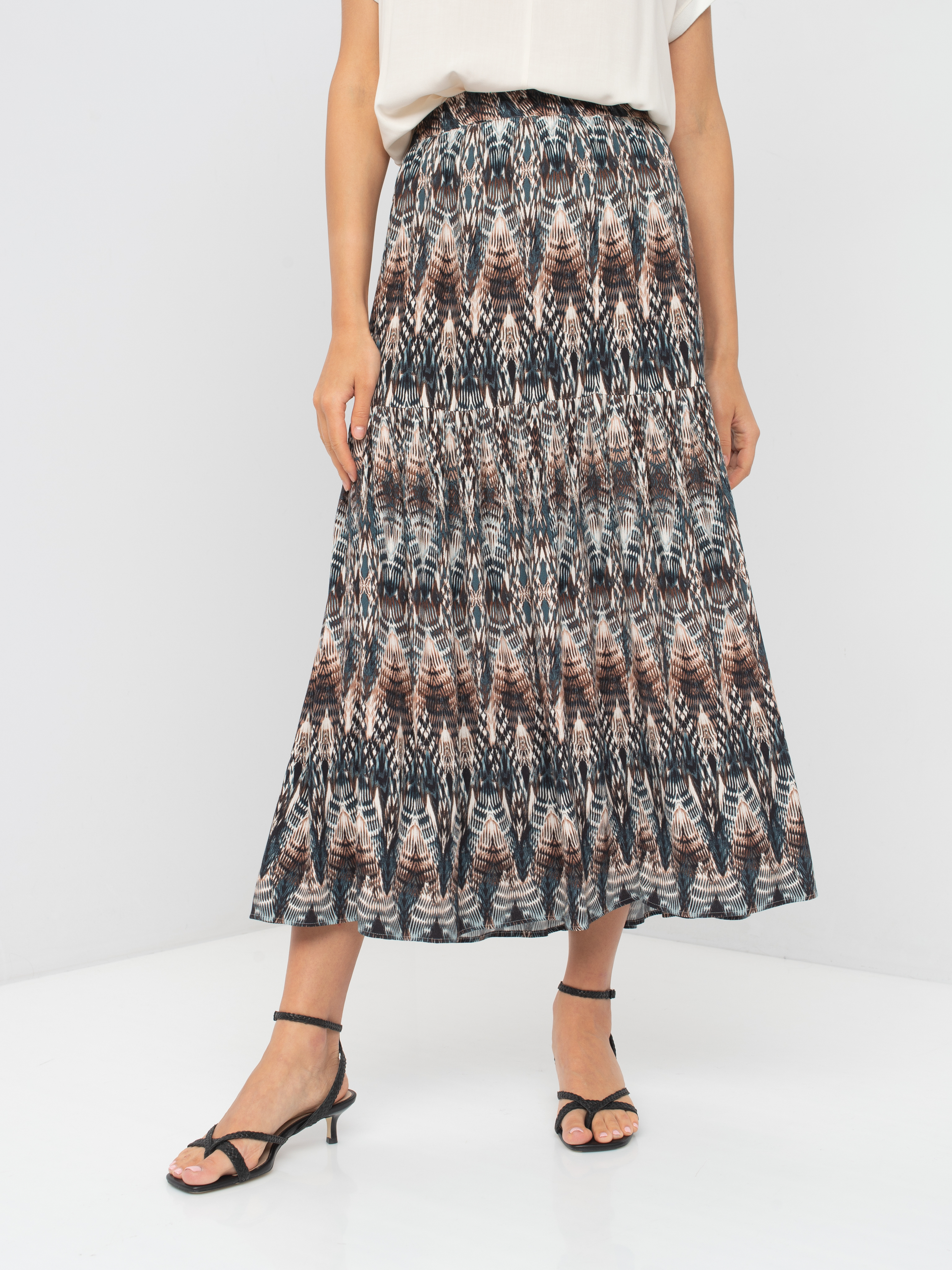 

Юбка женская Gerry Weber 810004-31500-8000 коричневая 34, 810004-31500-8000