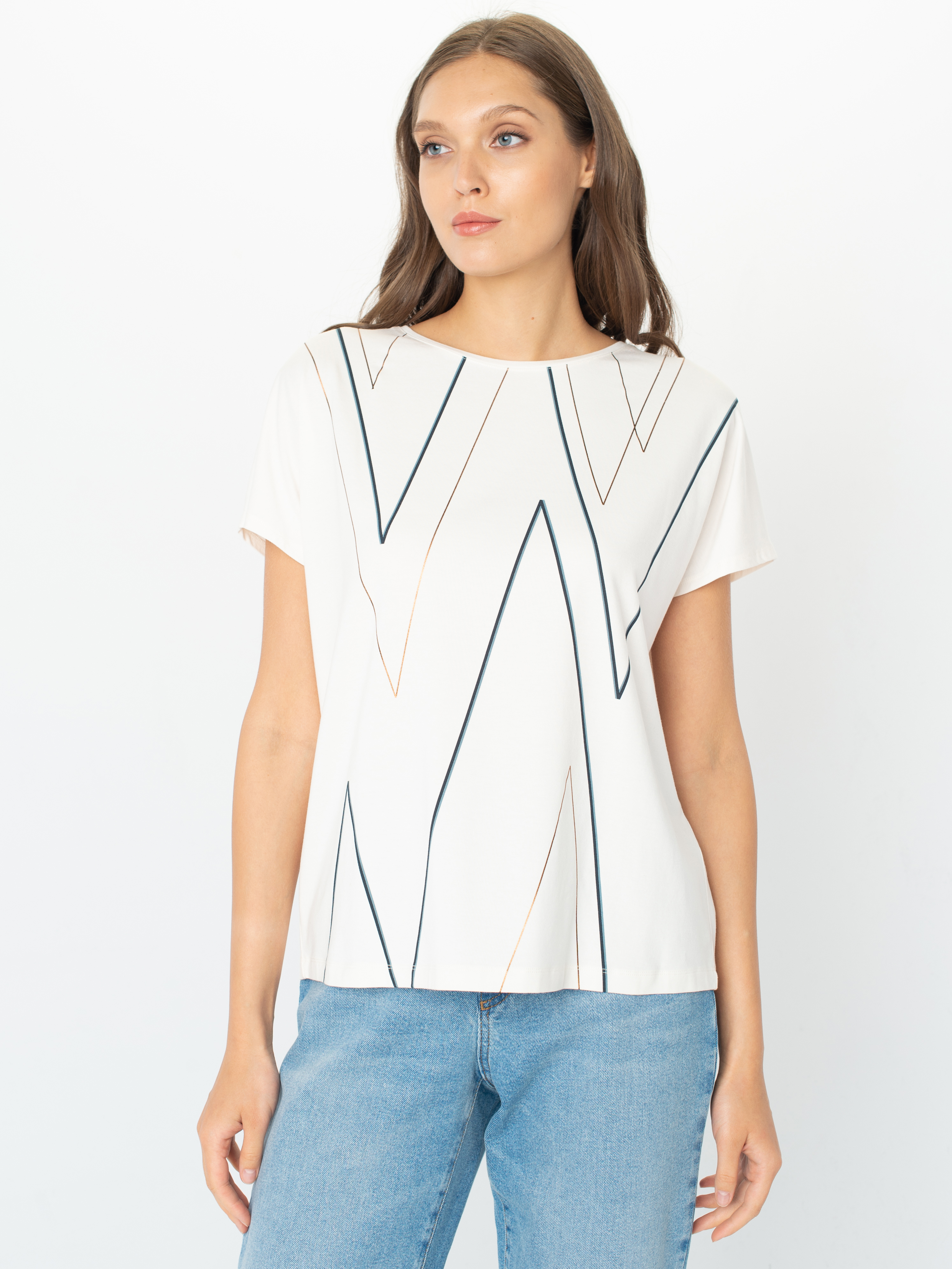 

Футболка женская Gerry Weber 870264-35006-90528 белая 40, 870264-35006-90528