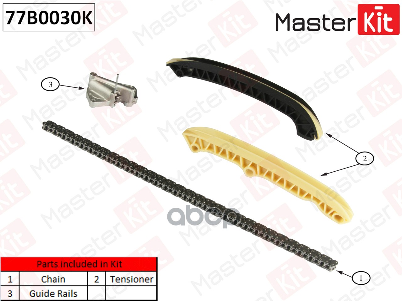 

Комплект Цепи Грм Skoda Fabia 1.2 01- Без Звездочек MasterKit 77B0030K, 77B0030K