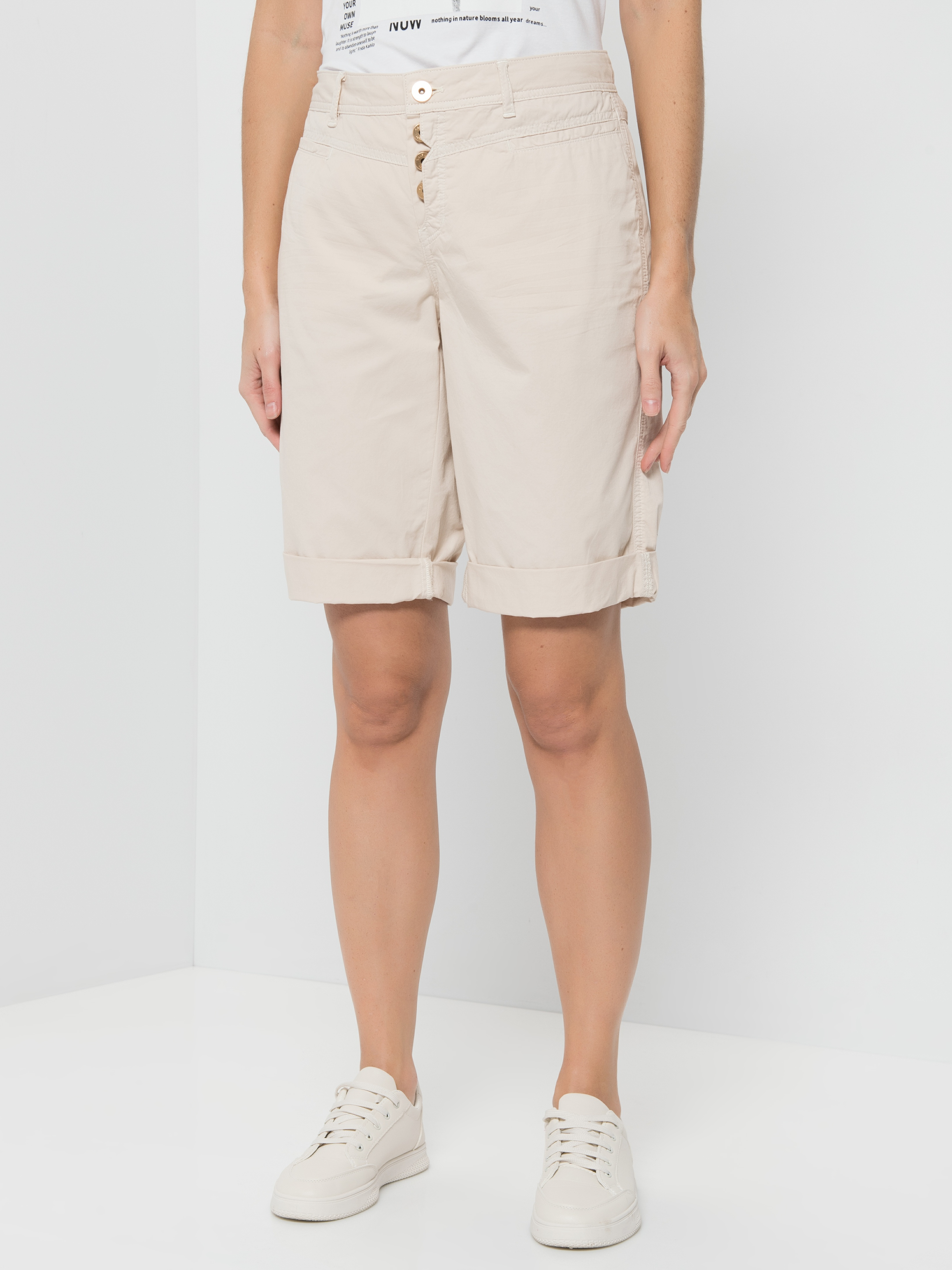 

Шорты женские TAIFUN by GERRY WEBER 120019-11159-9350 бежевые 34, 120019-11159-9350