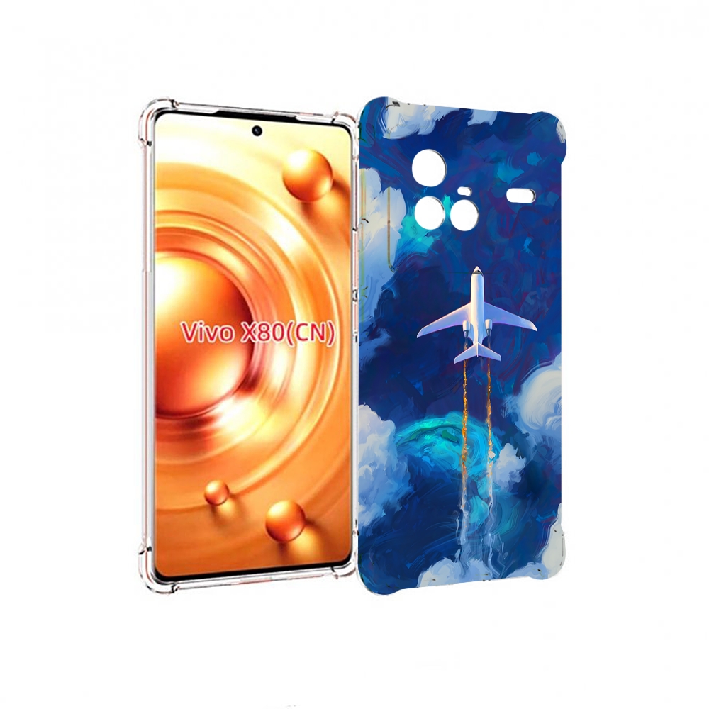 

Чехол Mypads Самолет-В-Небе-Рисунок Для Vivo X80, Прозрачный, Tocco