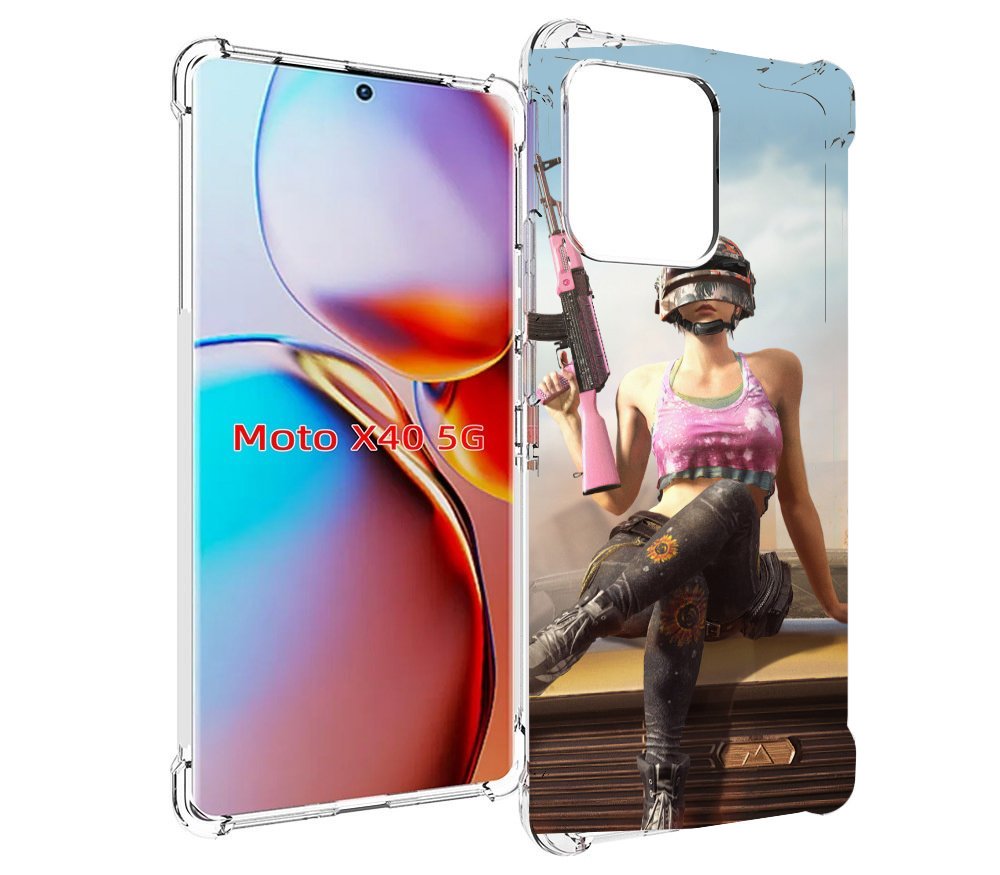 

Чехол MyPads девушка из PUBG для Motorola Moto X40, Прозрачный, Tocco