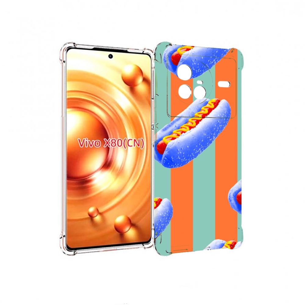 

Чехол Mypads Синие Хотдоги Для Vivo X80, Прозрачный, Tocco