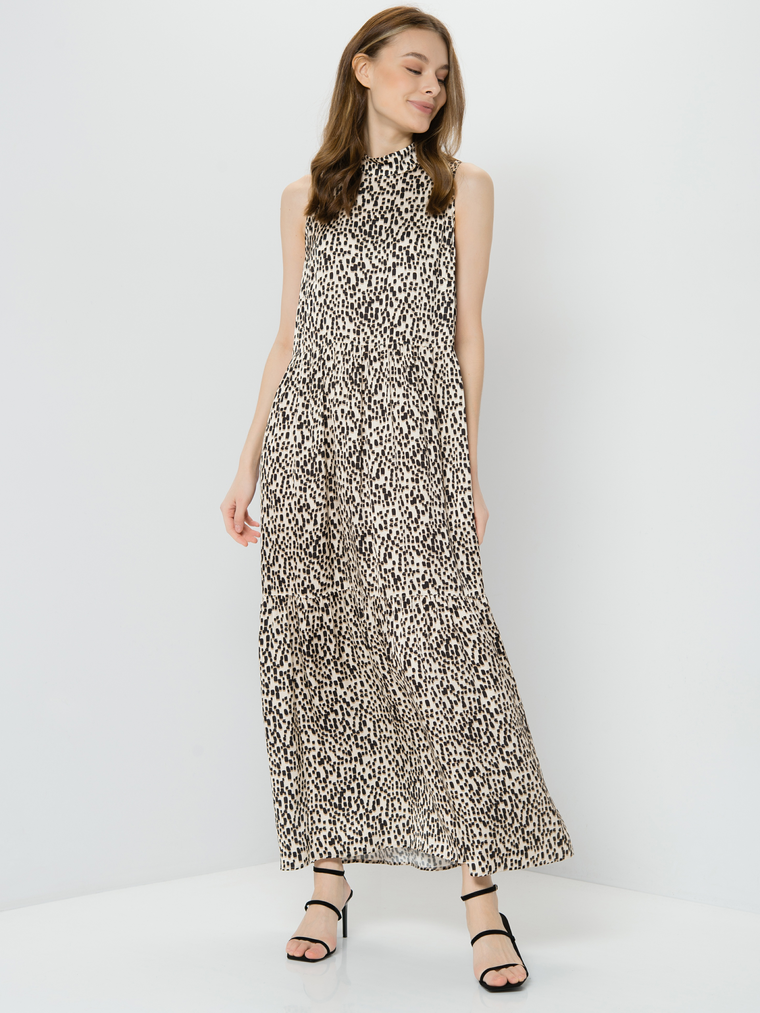 

Платье женское TAIFUN by GERRY WEBER 180028-11116-9352 бежевое 38, 180028-11116-9352