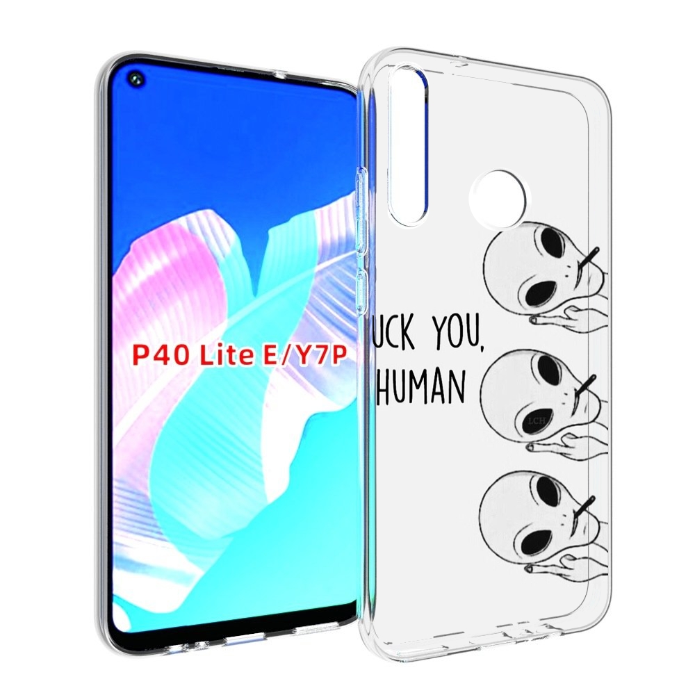 

Чехол бампер MyPads инопланетяне для Huawei P40 Lite E, Прозрачный, Tocco