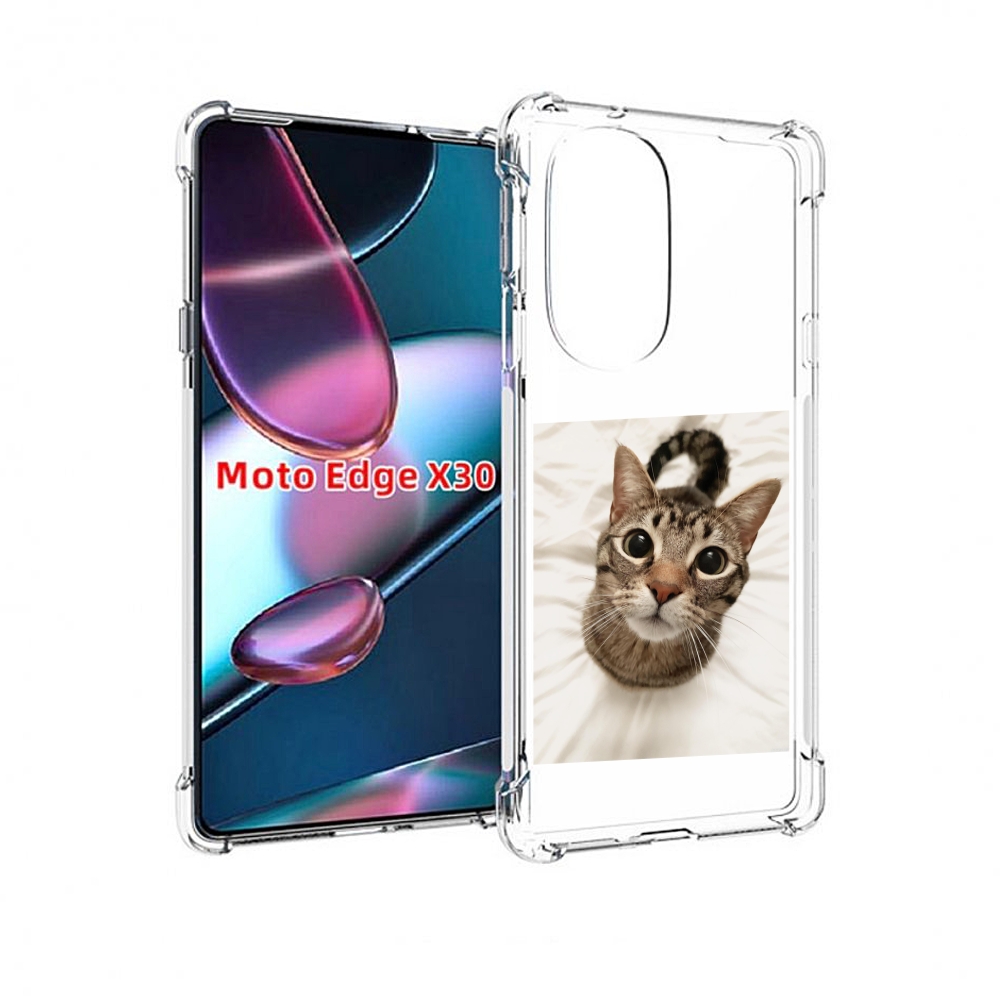 

Чехол MyPads Котик для Motorola Moto Edge X30, Прозрачный, Tocco