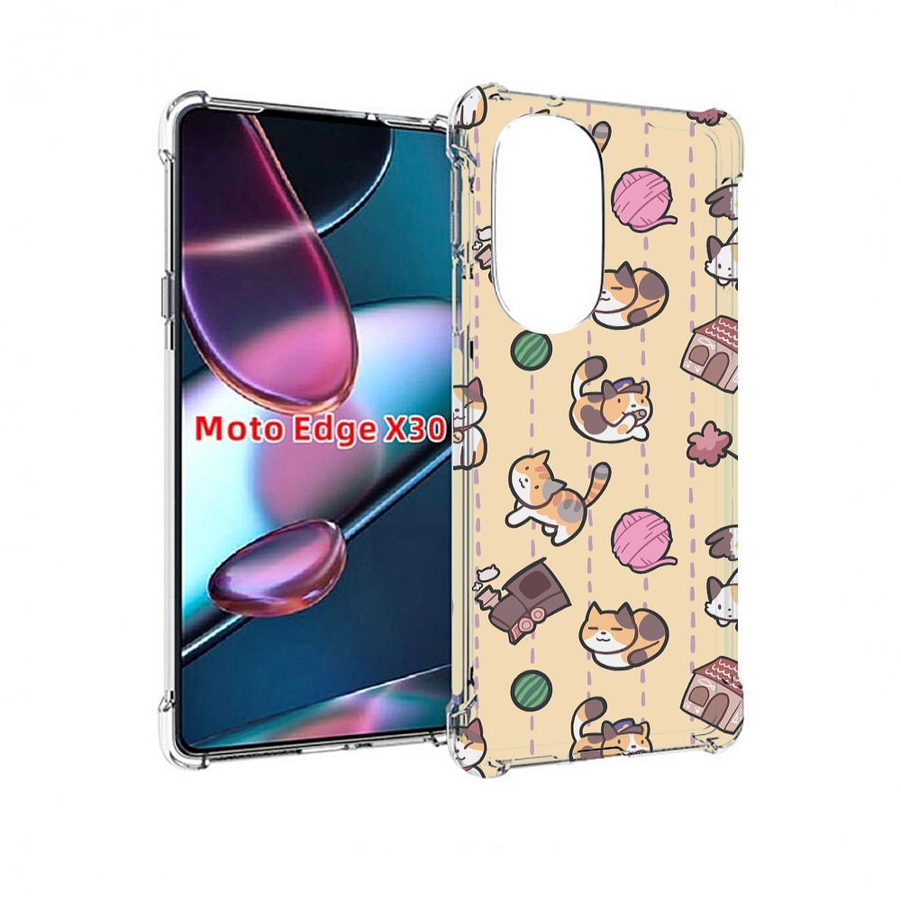 

Чехол MyPads Котики-клубочки для Motorola Moto Edge X30, Прозрачный, Tocco