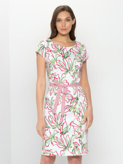 

Платье женское Gerry Weber 580021-31551-9123 белое 48, 580021-31551-9123