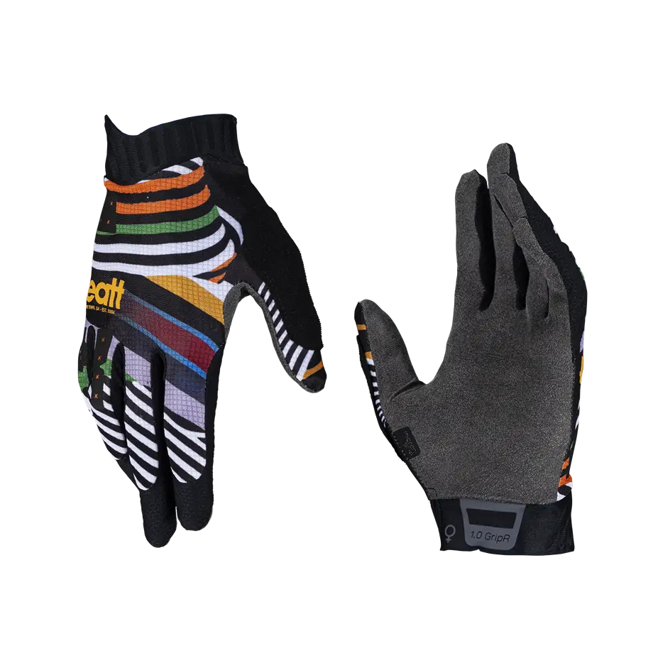 Велоперчатки женские Leatt MTB 1.0W GripR Glove, Stripes, L, 2024 (6024150493)