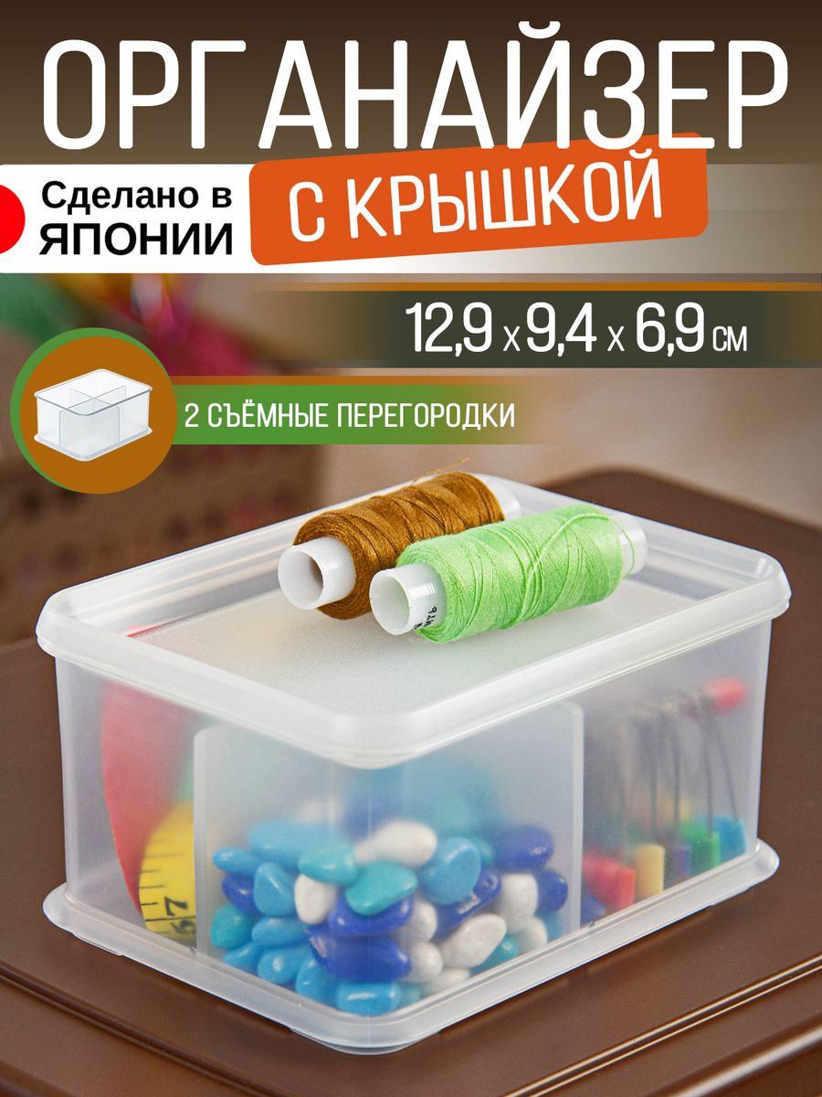 

Органайзер SANKA для косметики прозрачный корзинка 12,9х9,4х6,9 см, 225041