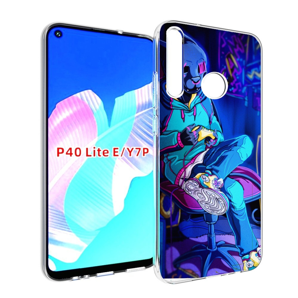 

Чехол бампер MyPads киберпанк игрок для Huawei P40 Lite E, Прозрачный, Tocco