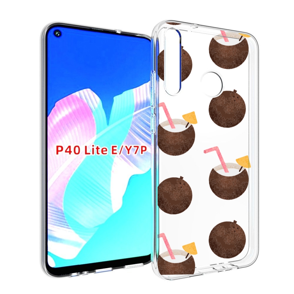 

Чехол бампер MyPads кокосики для Huawei P40 Lite E, Прозрачный, Tocco