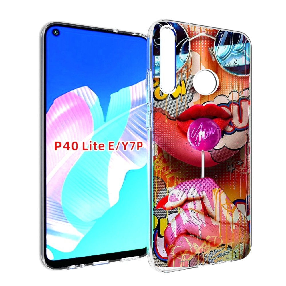 

Чехол бампер MyPads комикс-девушка женский для Huawei P40 Lite E, Прозрачный, Tocco