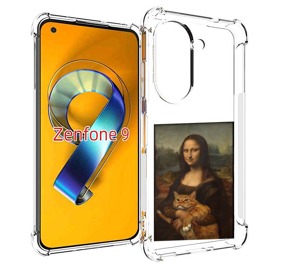

Чехол MyPads монализа-с-котиком для Asus Zenfone 9 (AI2202), Прозрачный, Tocco