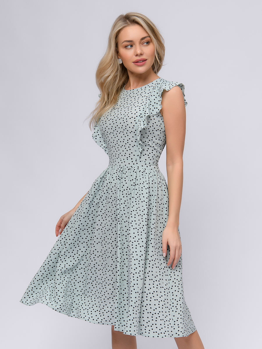 

Платье женское 1001dress 101315 бирюзовое 44 RU, Бирюзовый, 101315