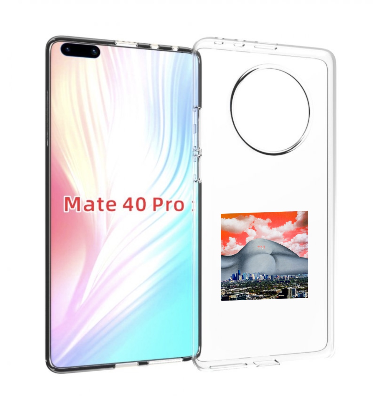 

Чехол MyPads город с девушкой на фоне для Huawei Mate 40 Pro (NOH-NX9), Прозрачный, Tocco