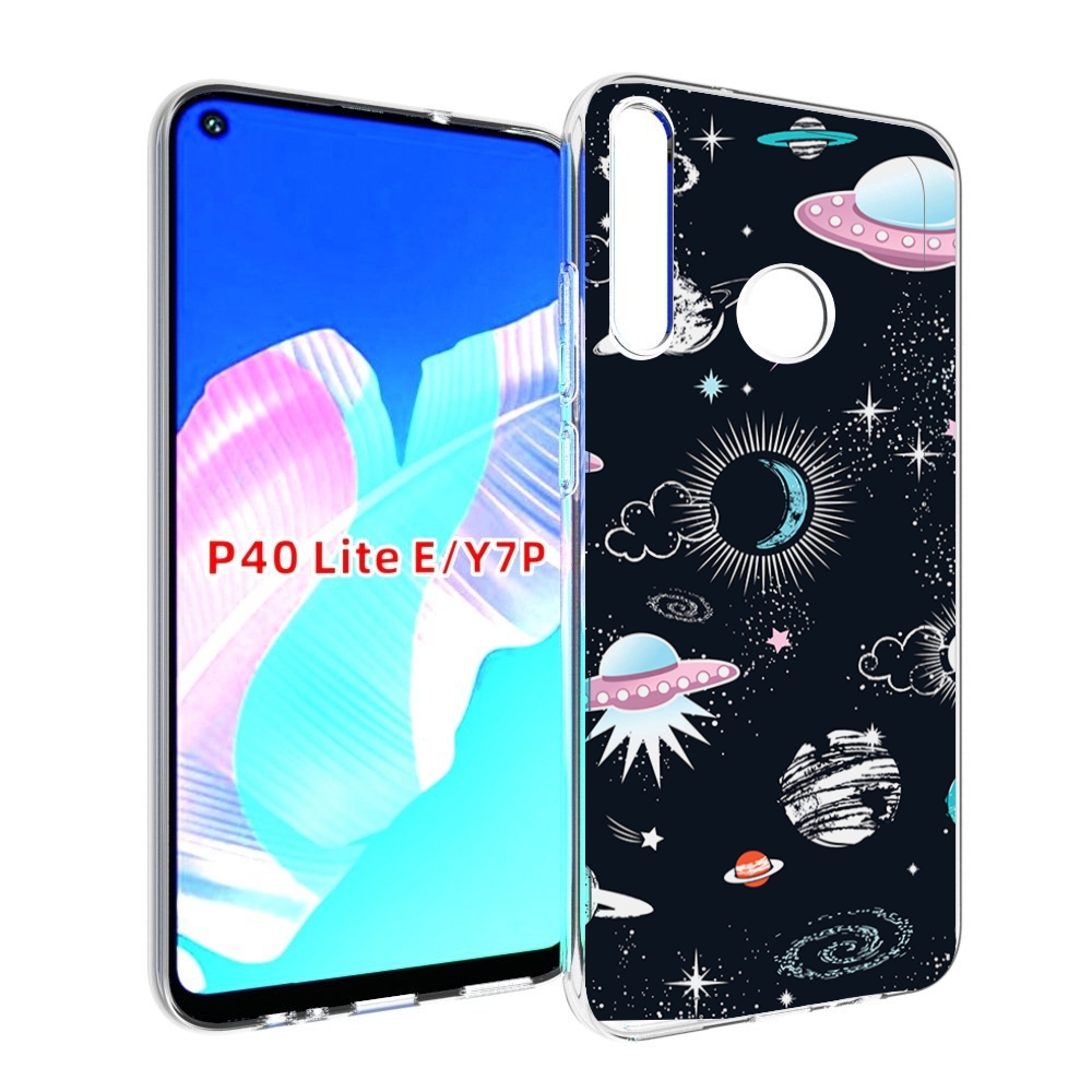 

Чехол бампер MyPads космос-мини-картинки для Huawei P40 Lite E, Прозрачный, Tocco