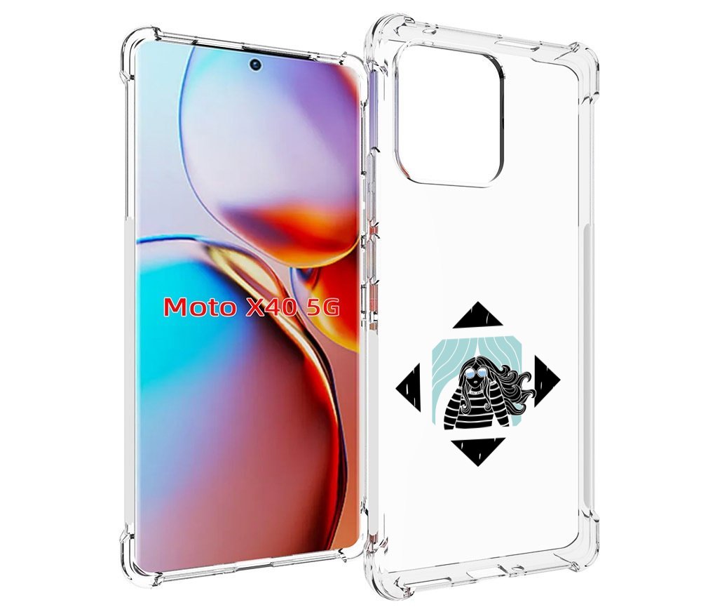 

Чехол MyPads девушка-в-квадратике для Motorola Moto X40, Прозрачный, Tocco