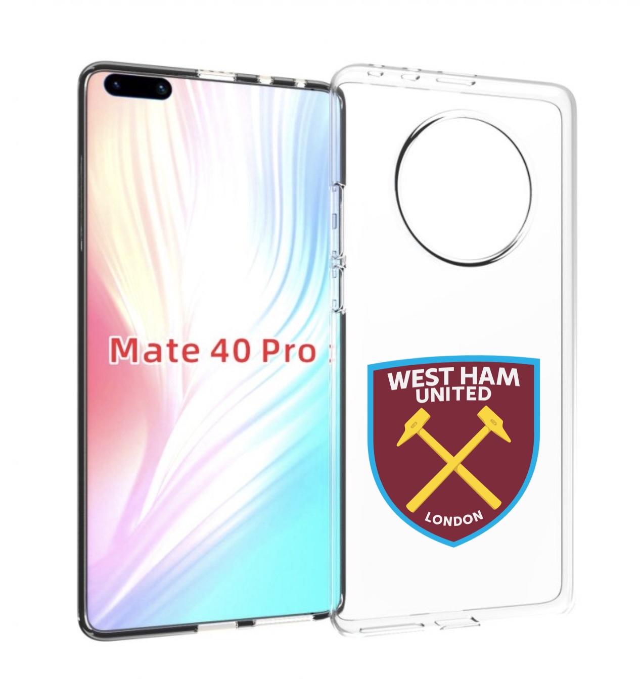 

Чехол MyPads фк-вест-хем-2 для Huawei Mate 40 Pro (NOH-NX9), Прозрачный, Tocco