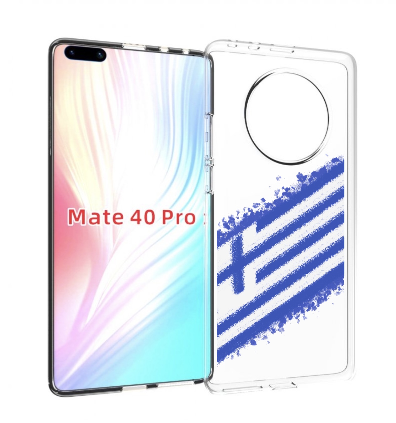 

Чехол MyPads флаг Греции для Huawei Mate 40 Pro (NOH-NX9), Прозрачный, Tocco