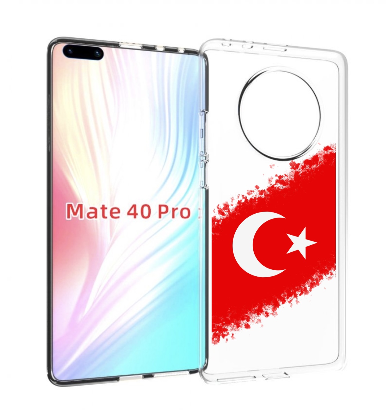 

Чехол MyPads флаг Турции для Huawei Mate 40 Pro (NOH-NX9), Прозрачный, Tocco