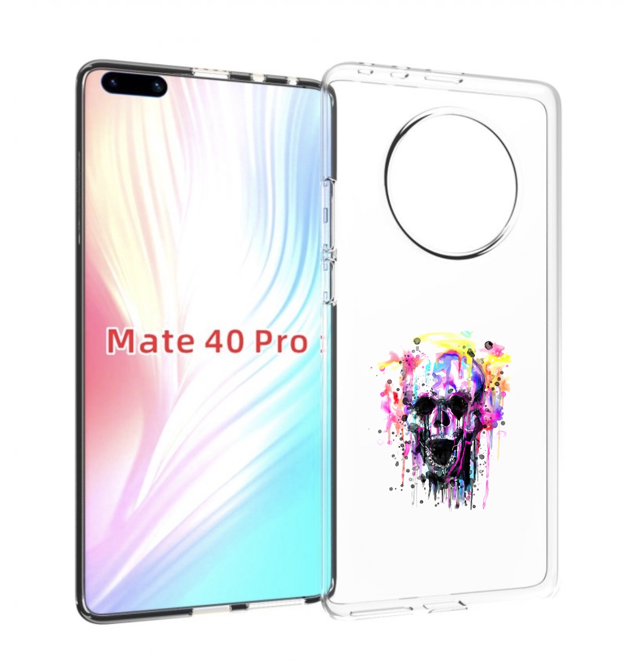 

Чехол MyPads граффити череп для Huawei Mate 40 Pro (NOH-NX9), Прозрачный, Tocco