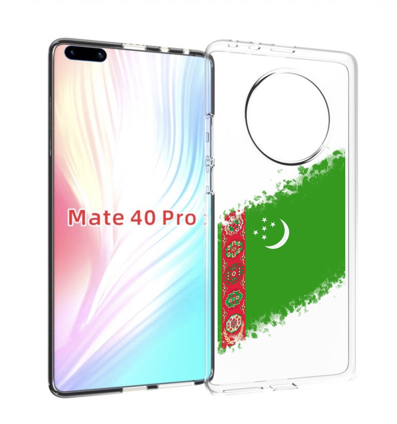 

Чехол MyPads флаг герб Туркменистан-1 для Huawei Mate 40 Pro (NOH-NX9), Прозрачный, Tocco