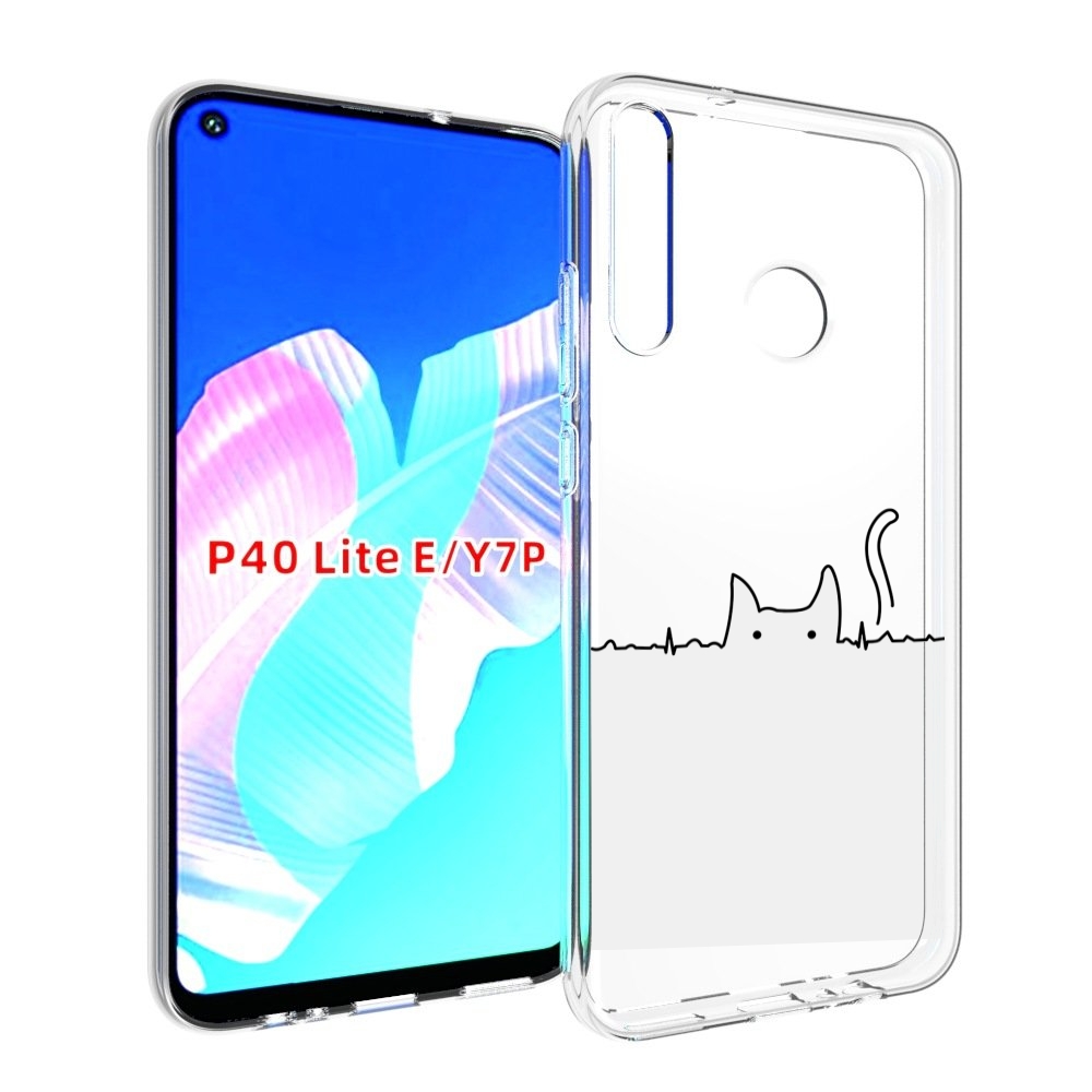 

Чехол бампер MyPads кот-музыкальный для Huawei P40 Lite E, Прозрачный, Tocco